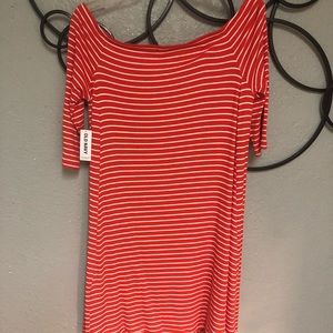 Old Navy Off-The-Shoulder Striped Dress